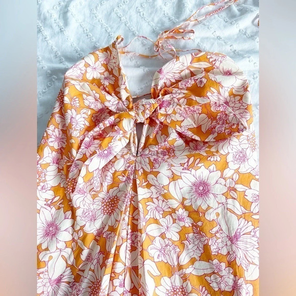 J. Crew Orange Floral Dress - Picture 8 of 14